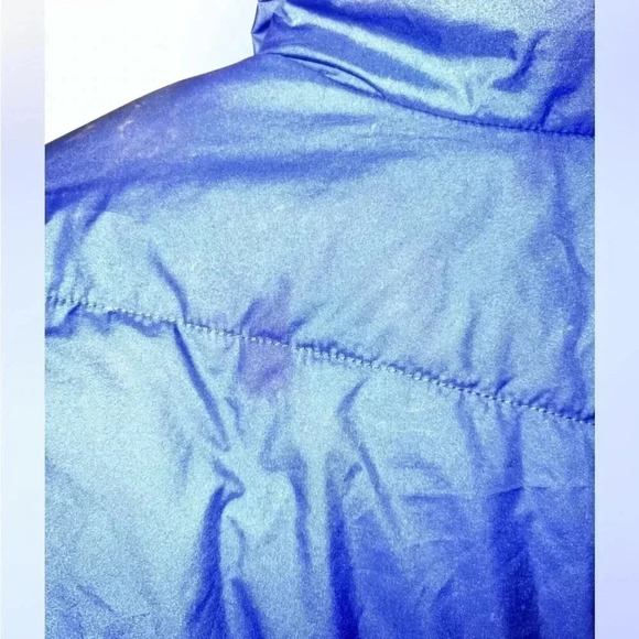The North Face Men's Mock Neck Full-Zip Puffer Jacket Large Royal Blue Large - Picture 5 of 5